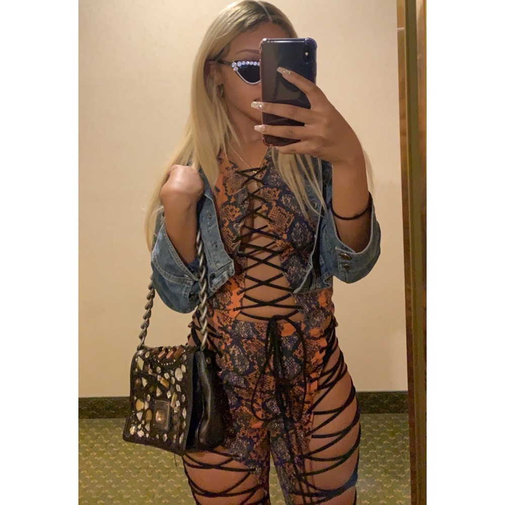 Sexy Lace Up Jumpsuit